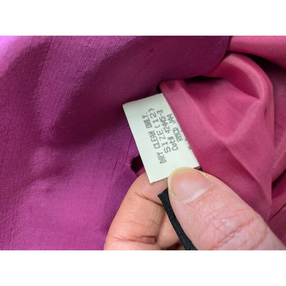 Laundry by Shelli Segal Silk Sheath Dress Pink Scallop Elegant Cocktail 12 - Picture 9 of 13